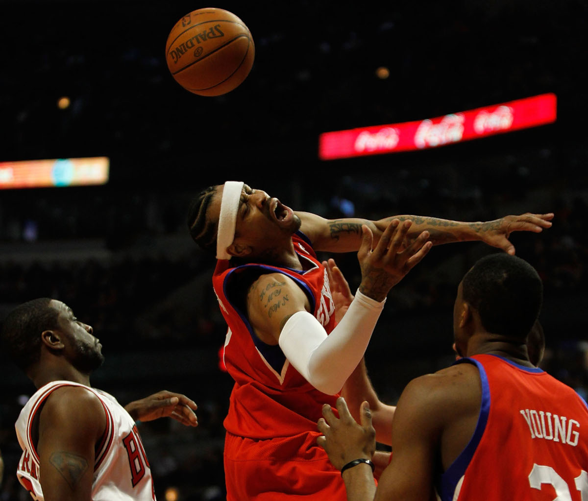 Allen Iverson with the Philadelphia 76ers in 2010