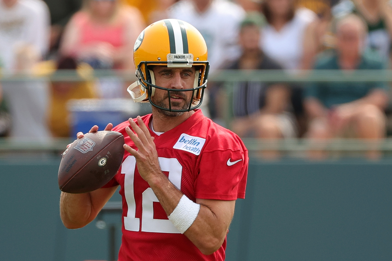 Green Bay Packers quarterback Aaron Rodgers, who recently had a candid press conference at training camp.