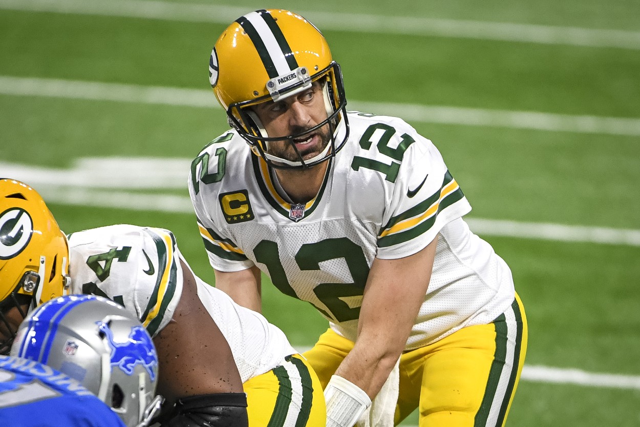 Green Bay Packers quarterback Aaron Rodgers in 2020.