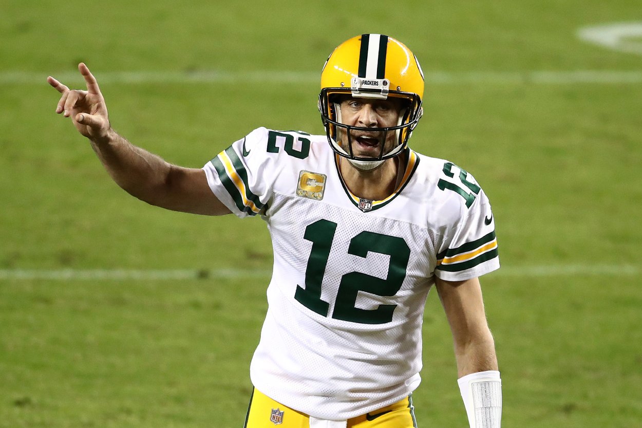 Green Bay Packers quarterback Aaron Rodgers in 2020.