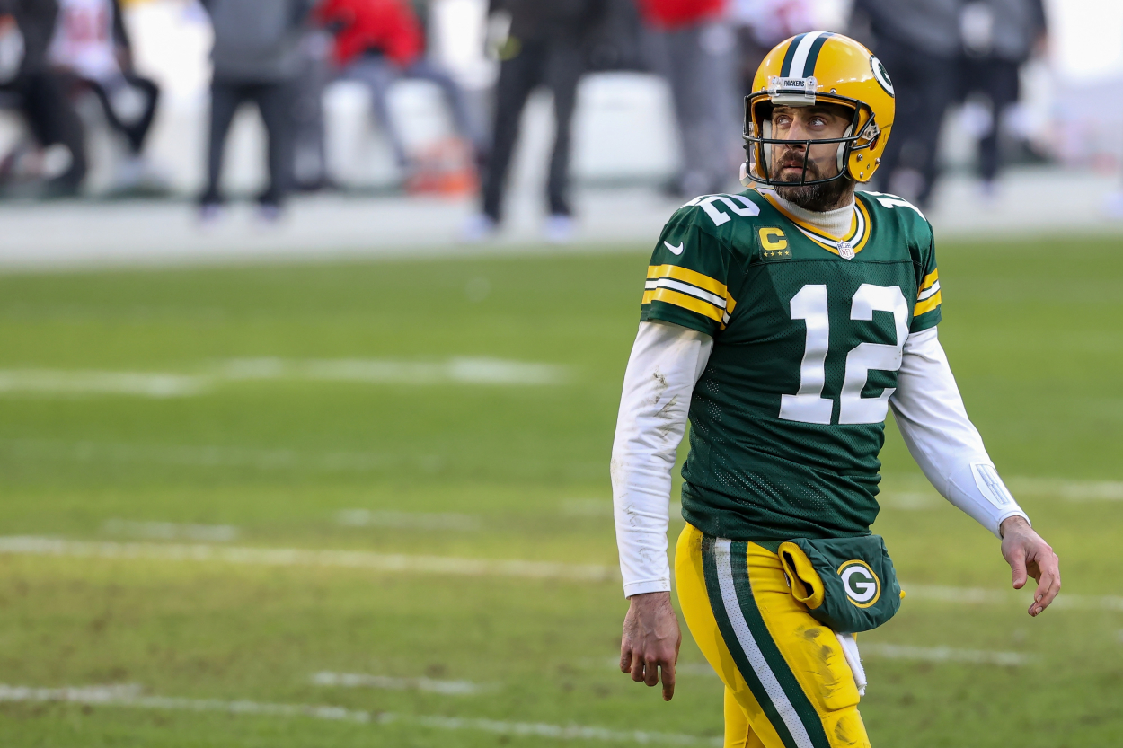 Green Bay Packers quarterback Aaron Rodgers during the NFC Championship Game.