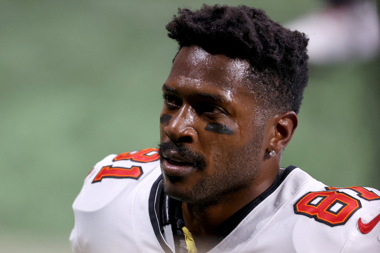 Tampa Bay Buccaneers wide receiver Antonio Brown against the Falcons.
