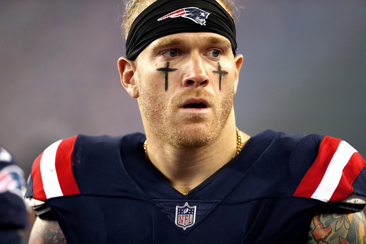 Cassius Marsh during a New England Patriots-Atlanta Falcons matchup in October 2017