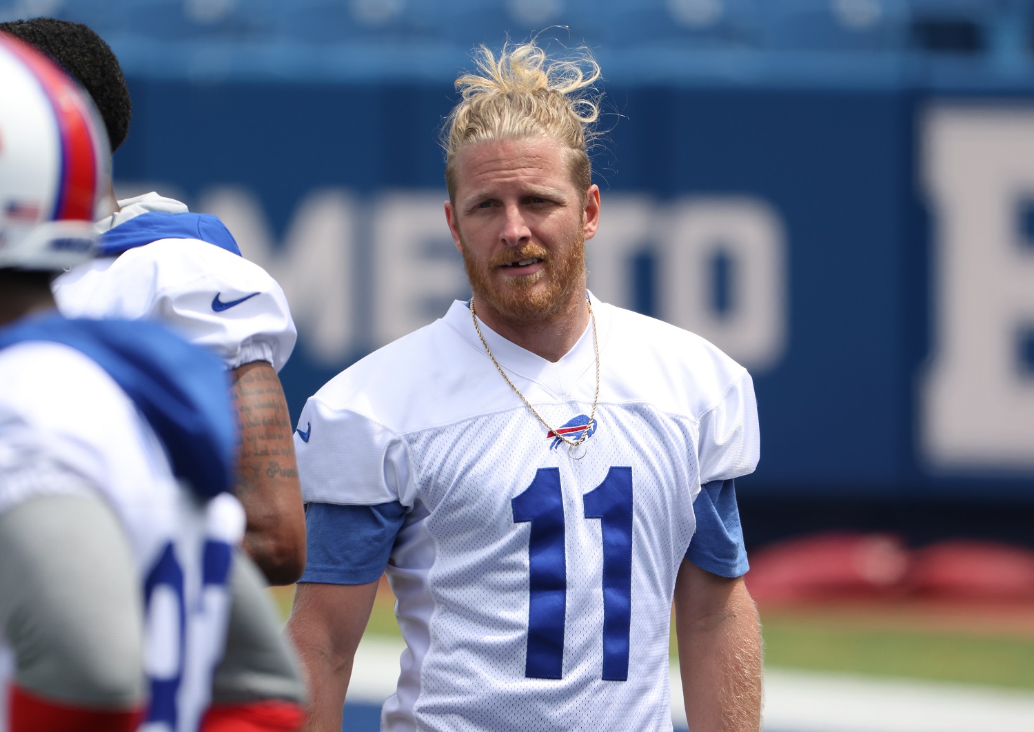 Cole Beasley of the Buffalo Bills during workouts at Highmark Stadium on June 2, 2021, in Orchard Park, New York.