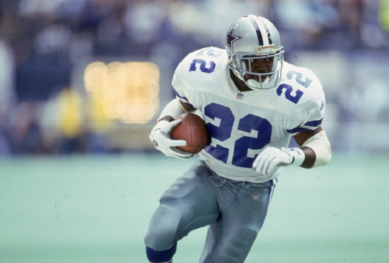 Dallas Cowboys running back Emmitt Smith during the NFC Championship Game in January 1994