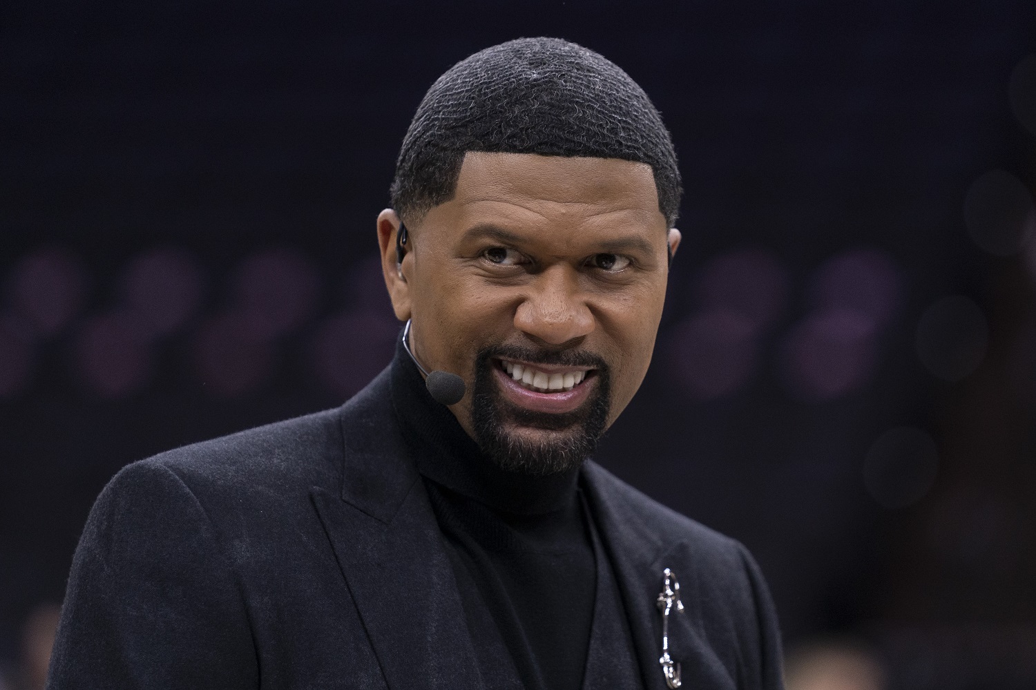 ESPN analyst Jalen Rose looks on prior to the game between the Los Angeles Lakers and Philadelphia 76ers at the Wells Fargo Center on Jan. 25, 2020, in Philadelphia.