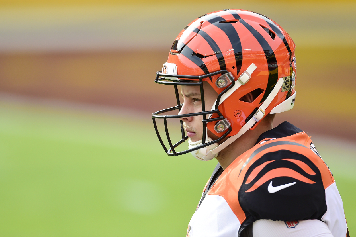 Cincinnati Bengals quarterback Joe Burrow against the Washington Football Team in 2020.