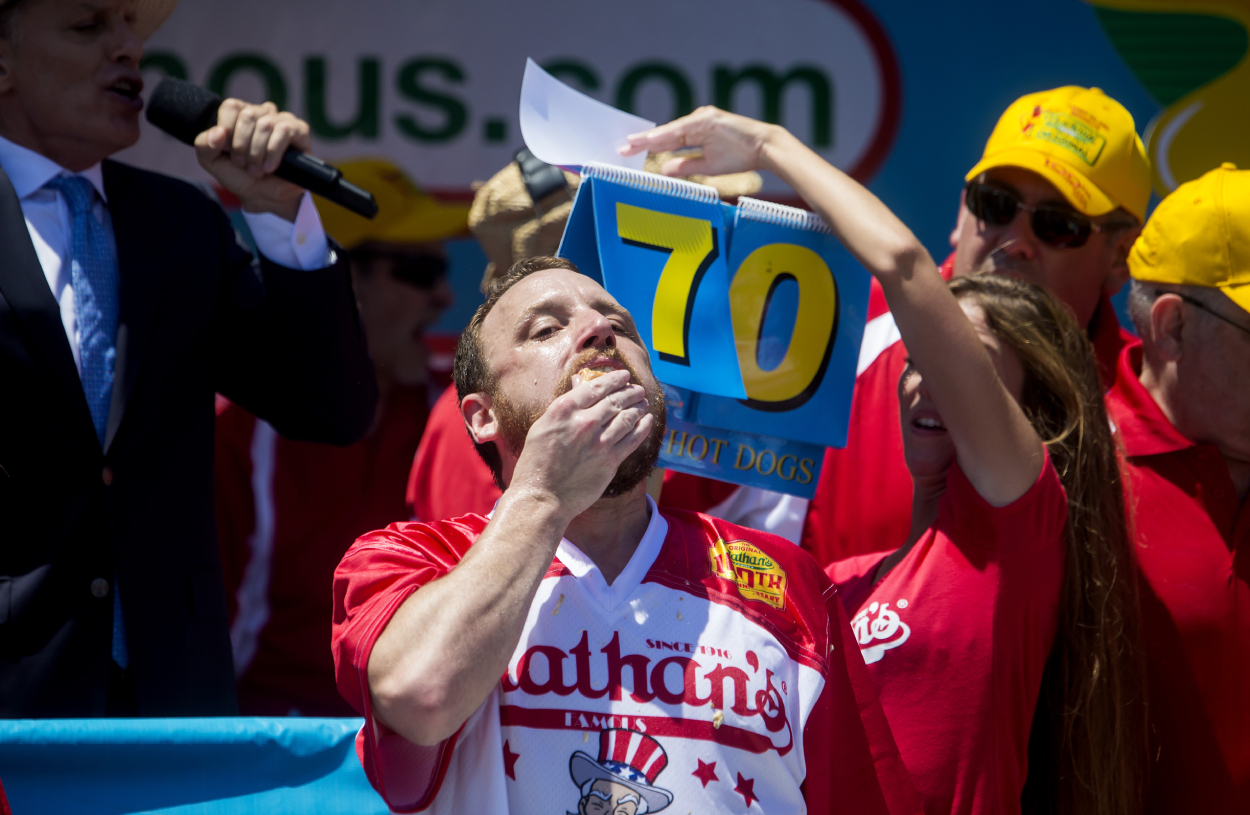 Nathan's Hot Dog Eating Contest legend Joey Chestnut in 2016.