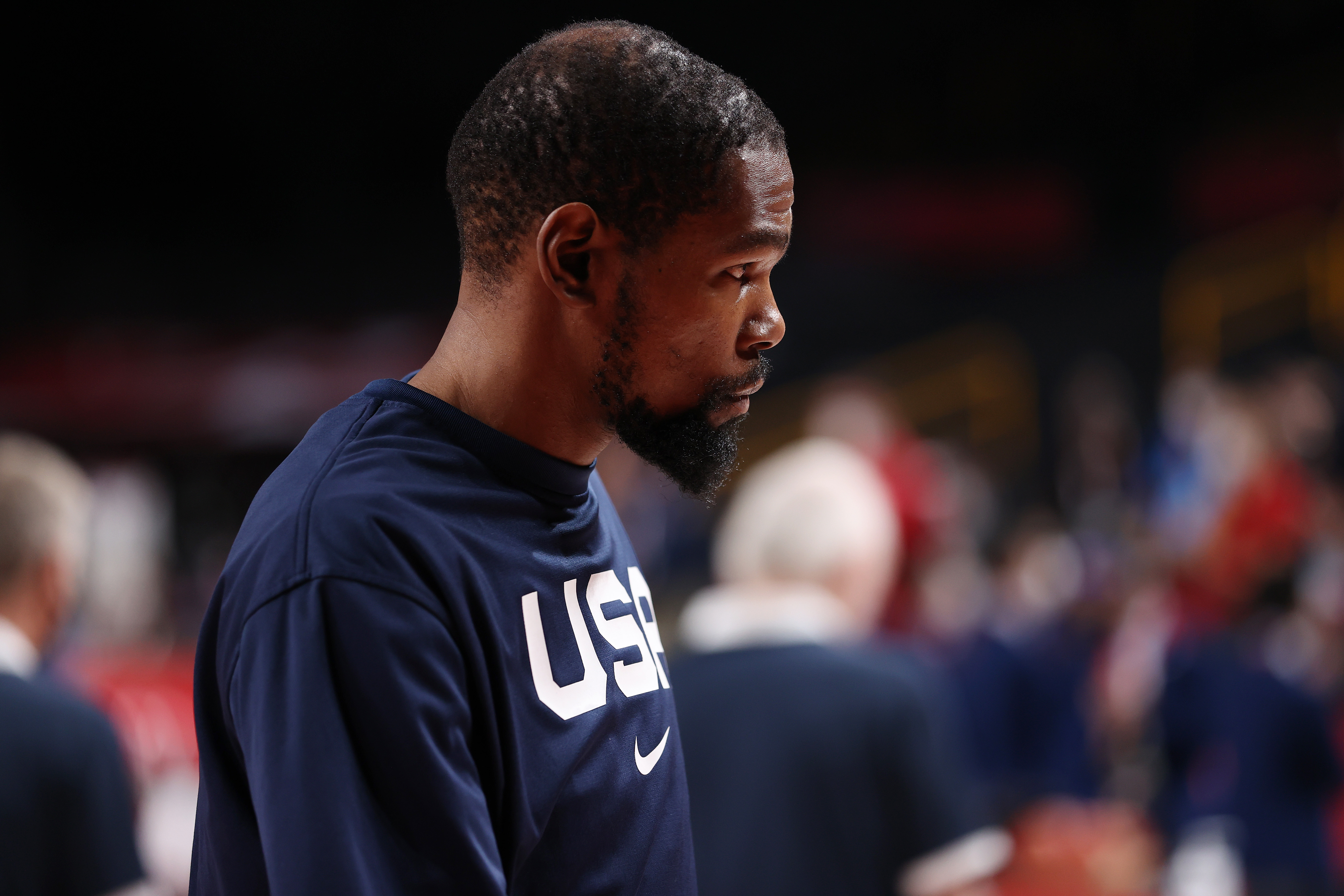 Kevin Durant prepares for Team USA's game against Iran