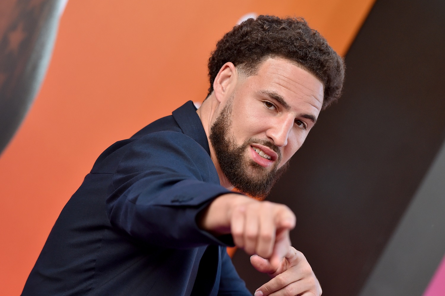 Klay Thompson attends the premiere of Warner Bros 'Space Jam: A New Legacy' in Los Angeles.