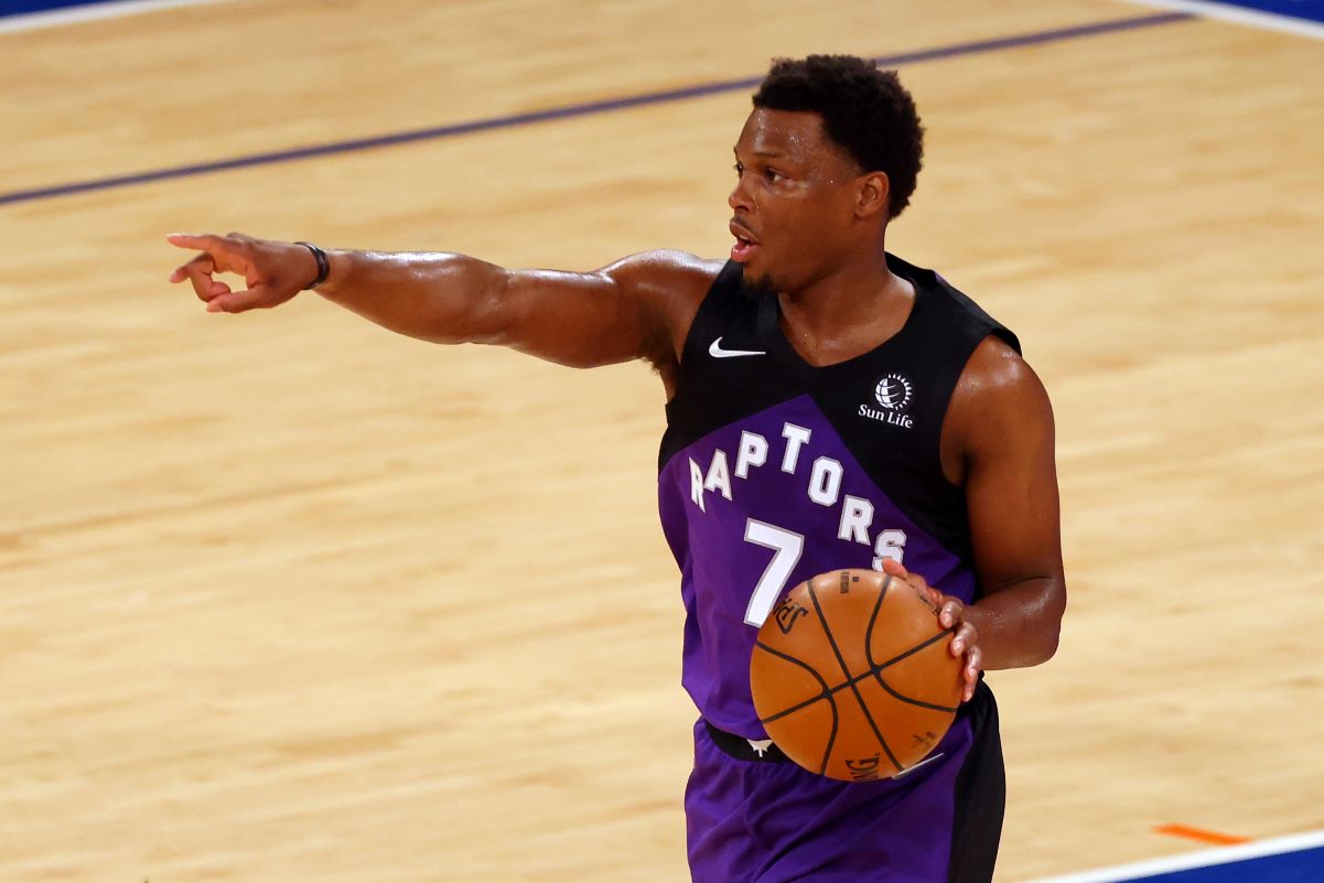 Kyle Lowry of the Toronto Raptors directs traffic from the point guard spot.