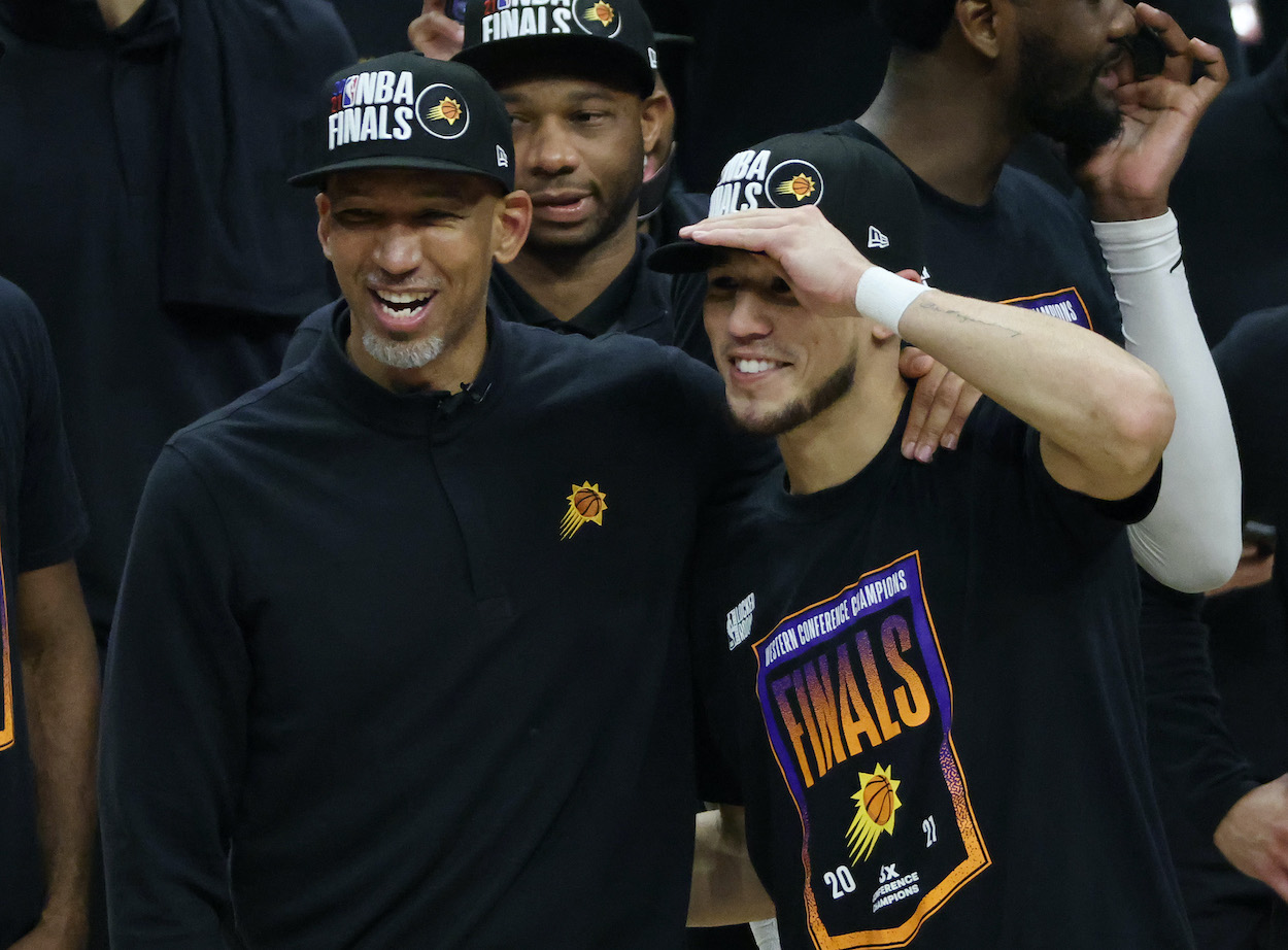 Phoenix Suns head coach Monty Williams and All-Star Devin Booker