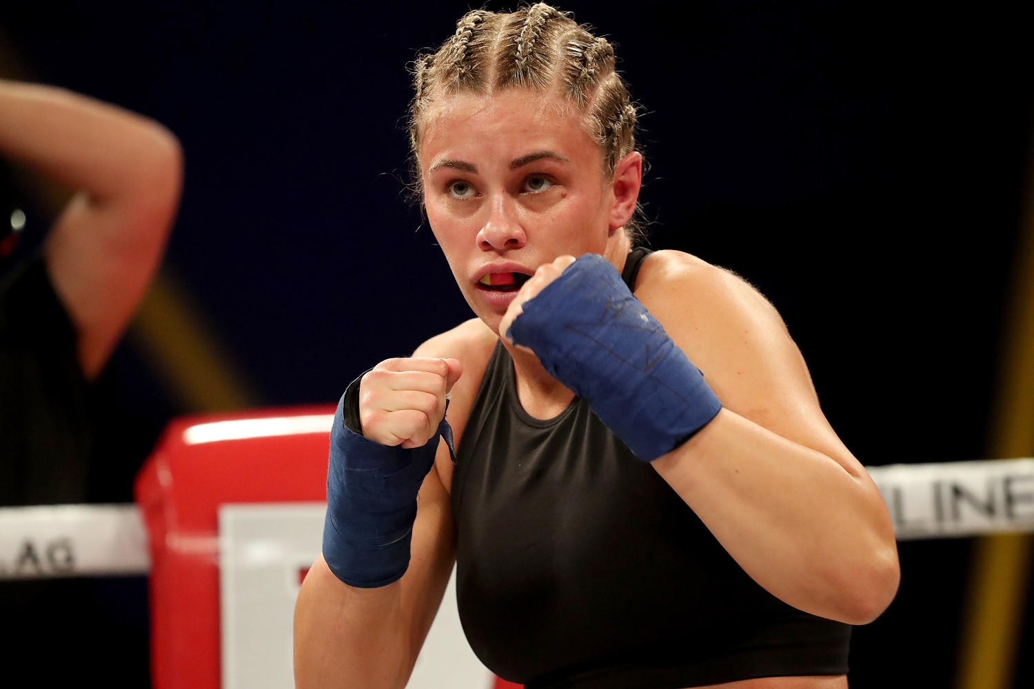 Paige Van Zant during her fight against Britain Hart at the BKFC KnuckleMania event in Tampa, Florida. | Alex Menendez/Getty Images