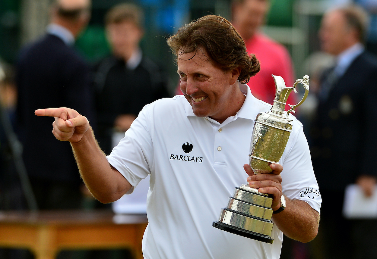 Phil Mickelson drank a $40,000 bottle of wine out of the Claret Jug.
