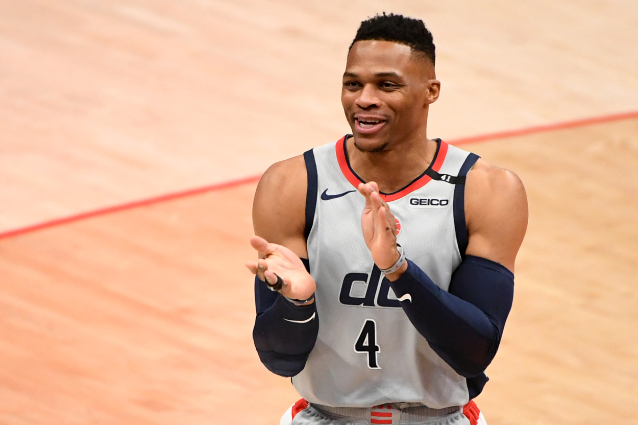 Washington Wizards superstar guard Russell Westbrook against the Nets.