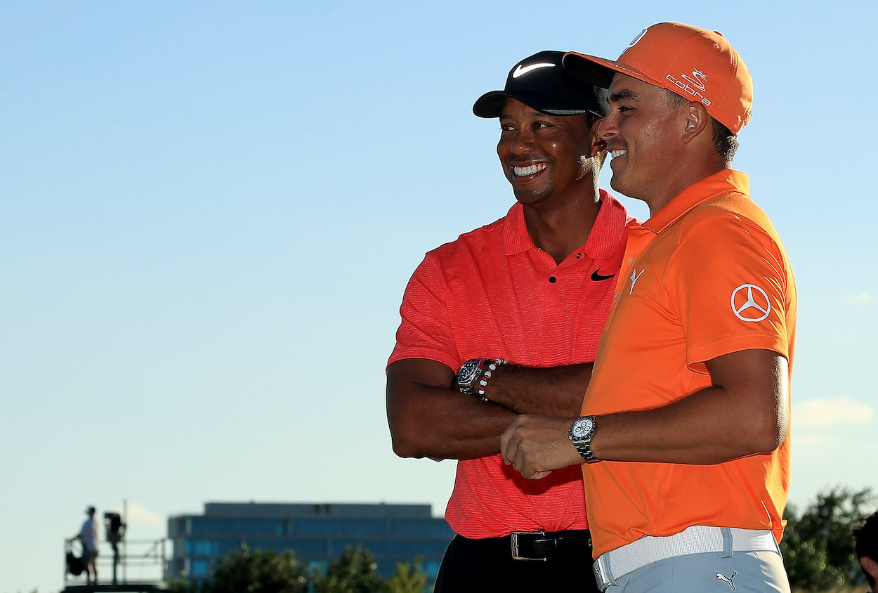 Tiger Woods has been relentless in his rehab efforts, says Rickie Fowler.