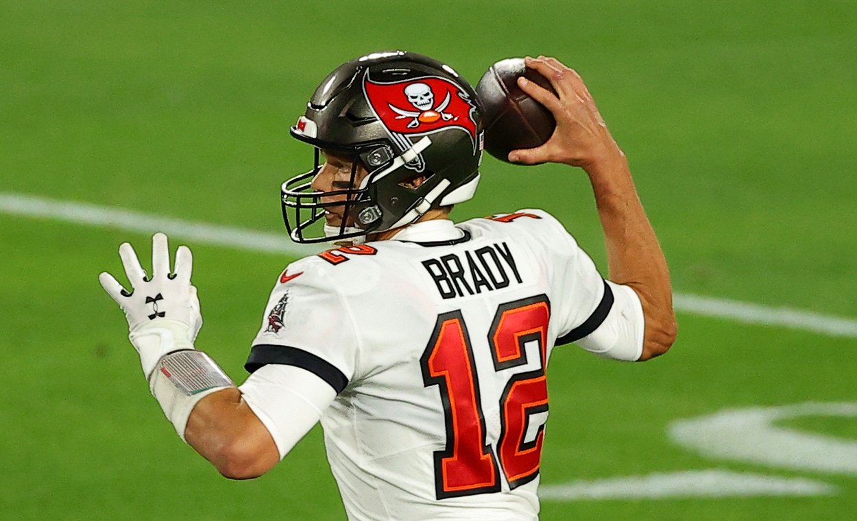 Tom Brady during the Tampa Bay Buccaneers' Super Bowl 55 win over the Kansas City Chiefs