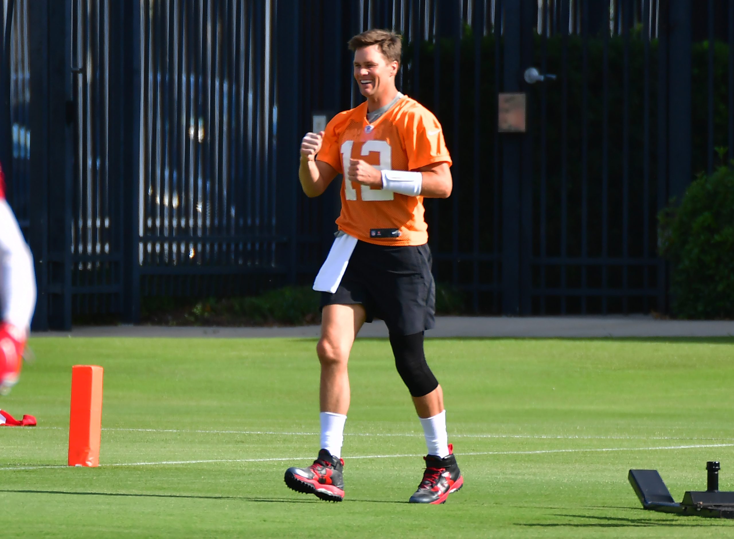 Tom Brady at Buccaneers minicamp.