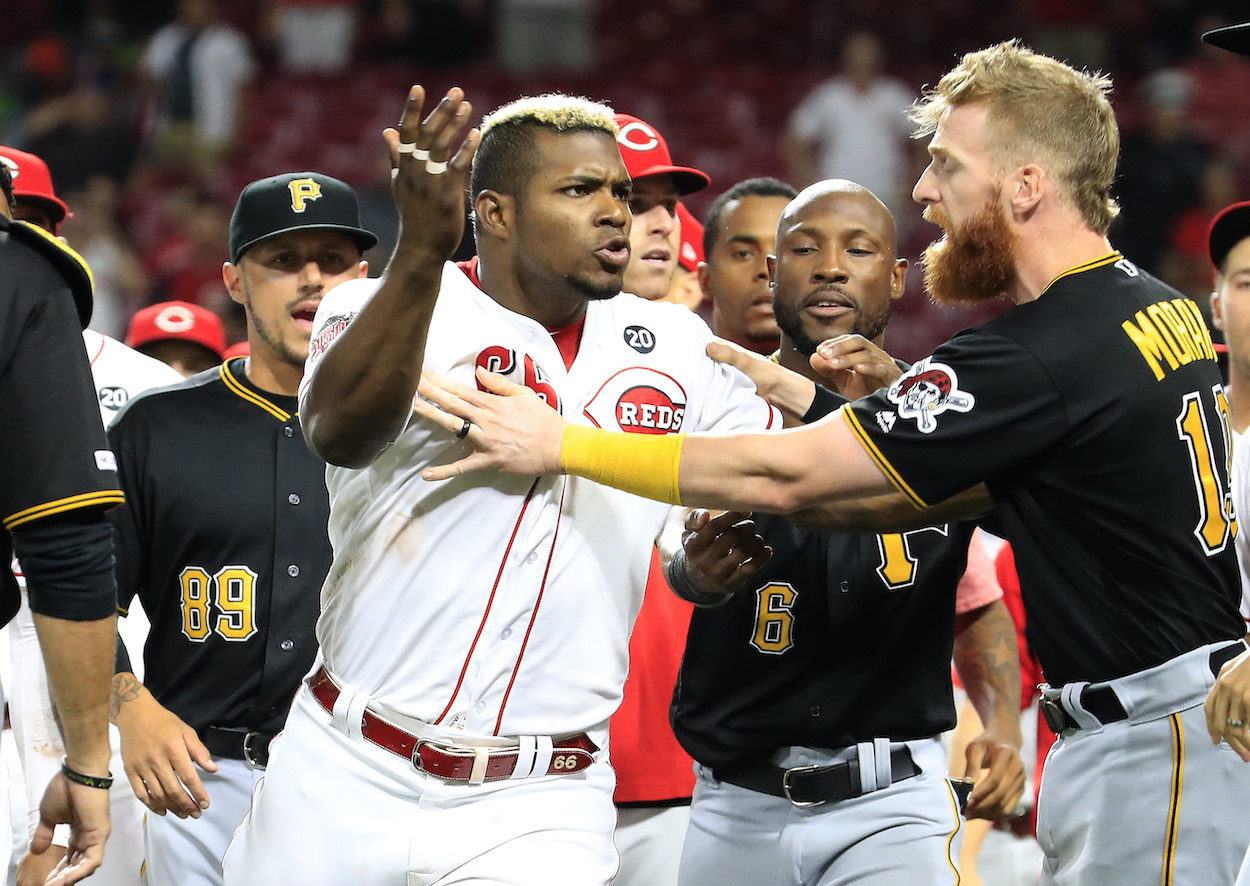 Yasiel Puig in bench-clearing brawl