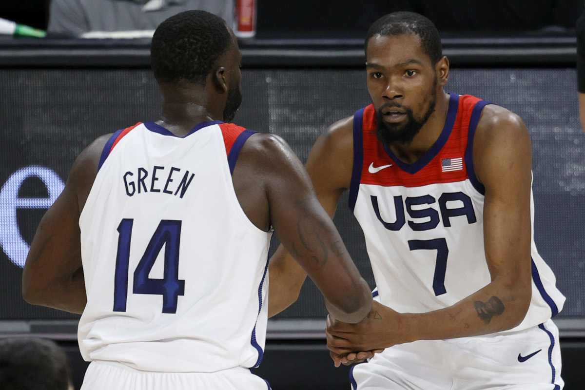 Former Golden State Warriors teammates Draymond Green and Kevin Durant are back together as part of Team USA at the Tokyo Olympics