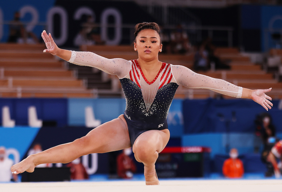 Sunisa Lee of Team United States at the Tokyo Olympics
