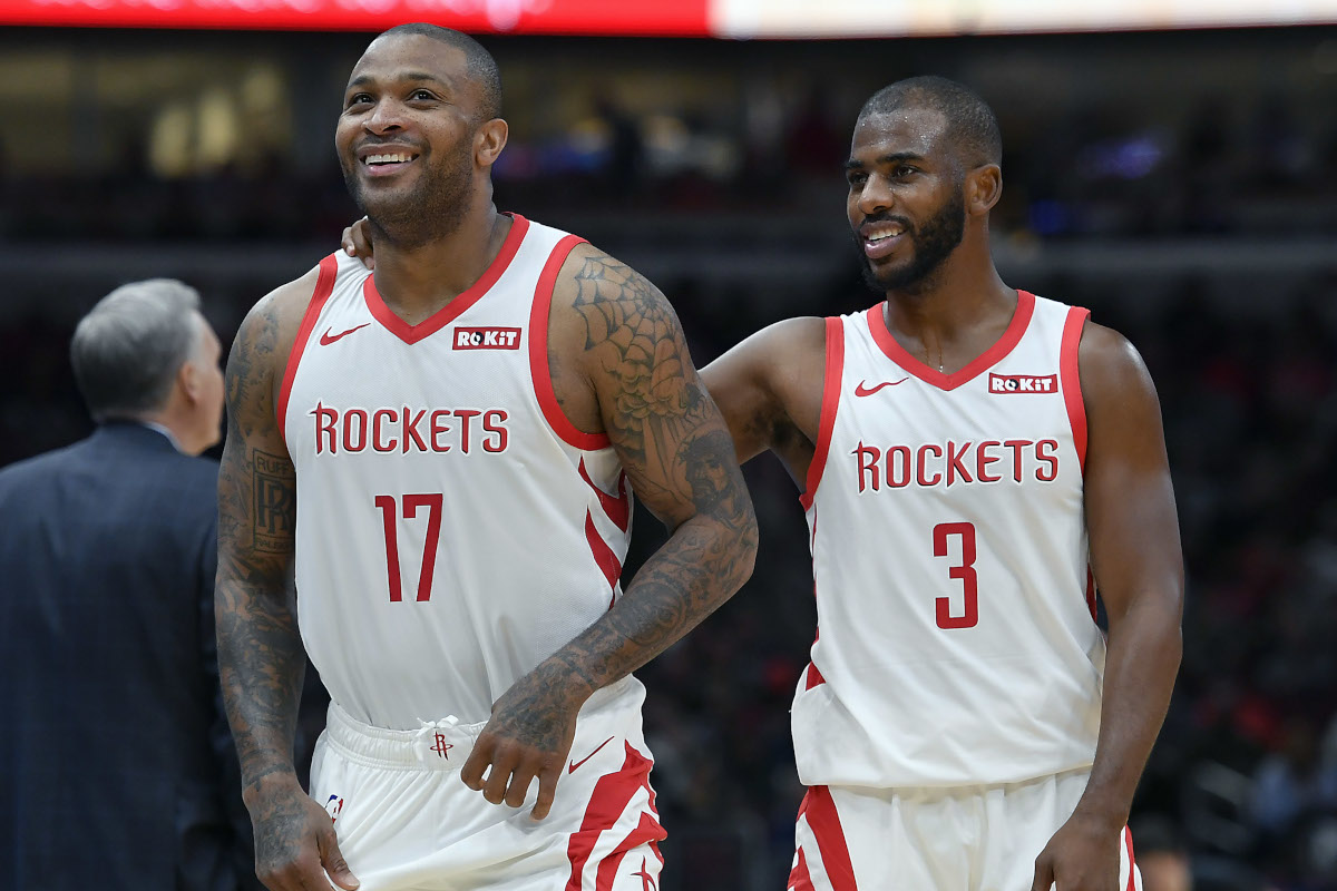 Before they squared off in the 2021 NBA Finals, P.J. Tucker and Chris Paul were teammates for two seasons in Houston