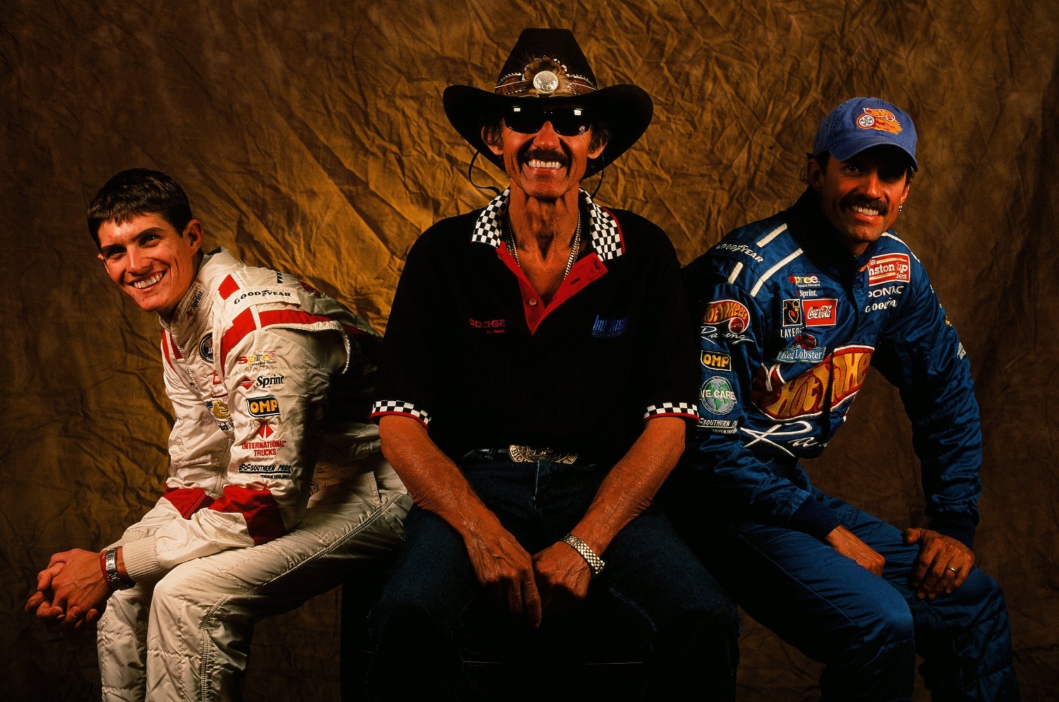 Richard Petty, Kyle Petty and Adam Petty pose for a photo on Sept. 13, 1999.