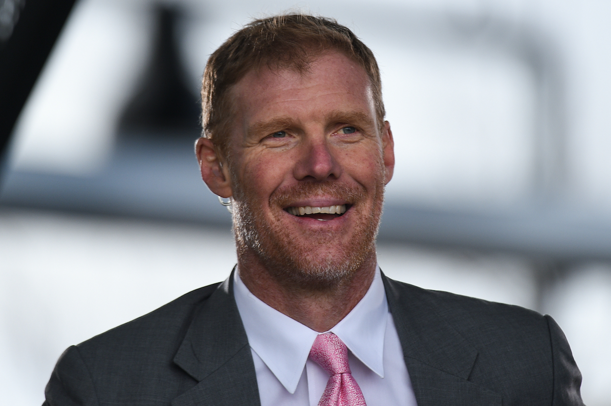 Alexi Lalas during soccer broadcast