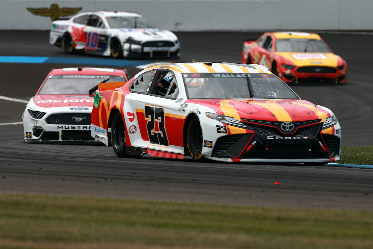 Bubba Wallace races at Indianapolis road course