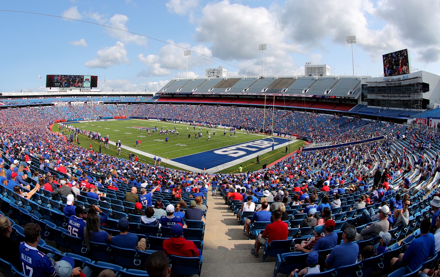A general view of Highmark Stadium during Buffalo Bills training camp on July 31, 2021 in Orchard Park, New York. | Timothy T Ludwig/Getty Images