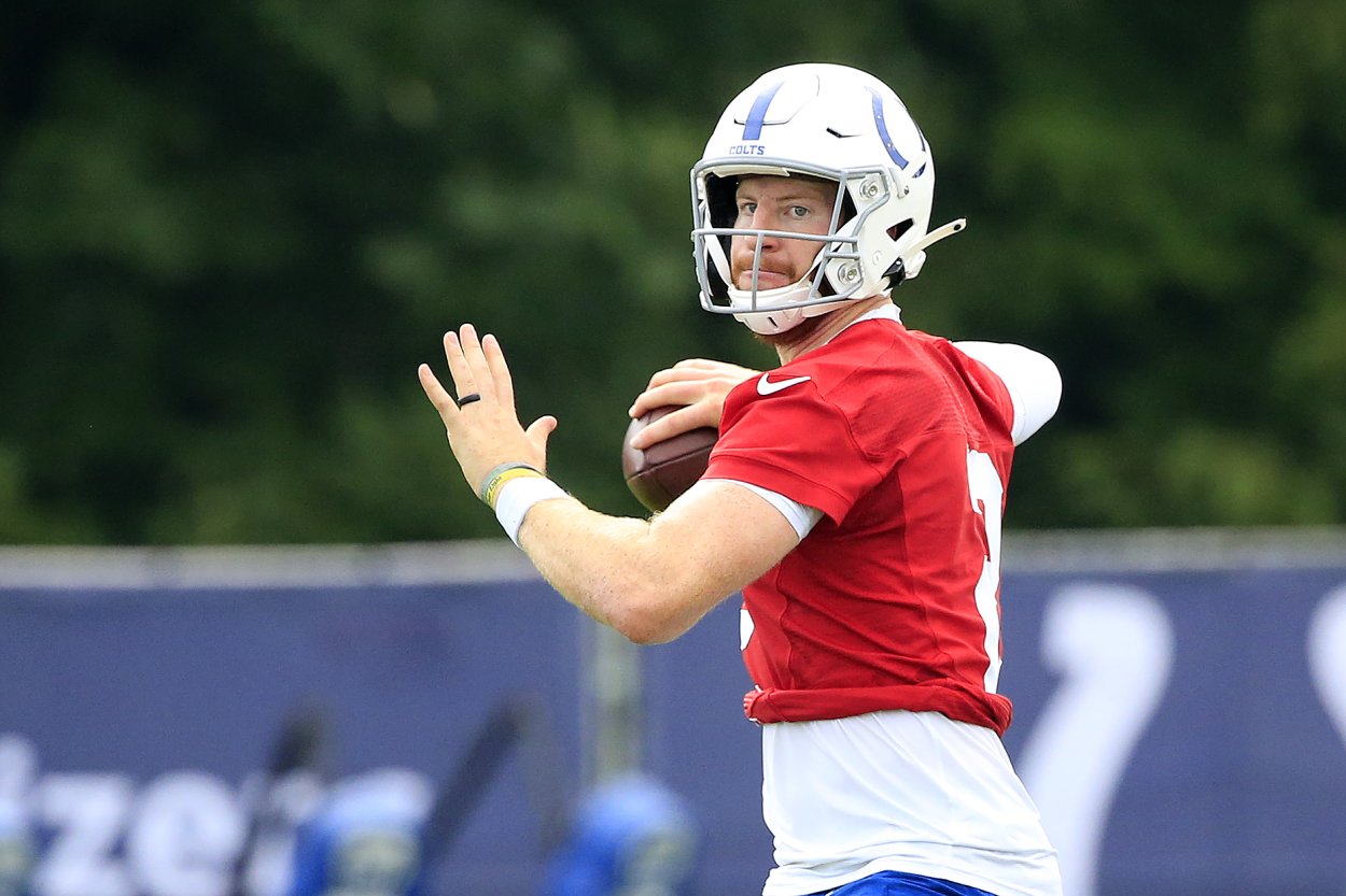 Indianapolis Colts quarterback Carson Wentz in 2021.