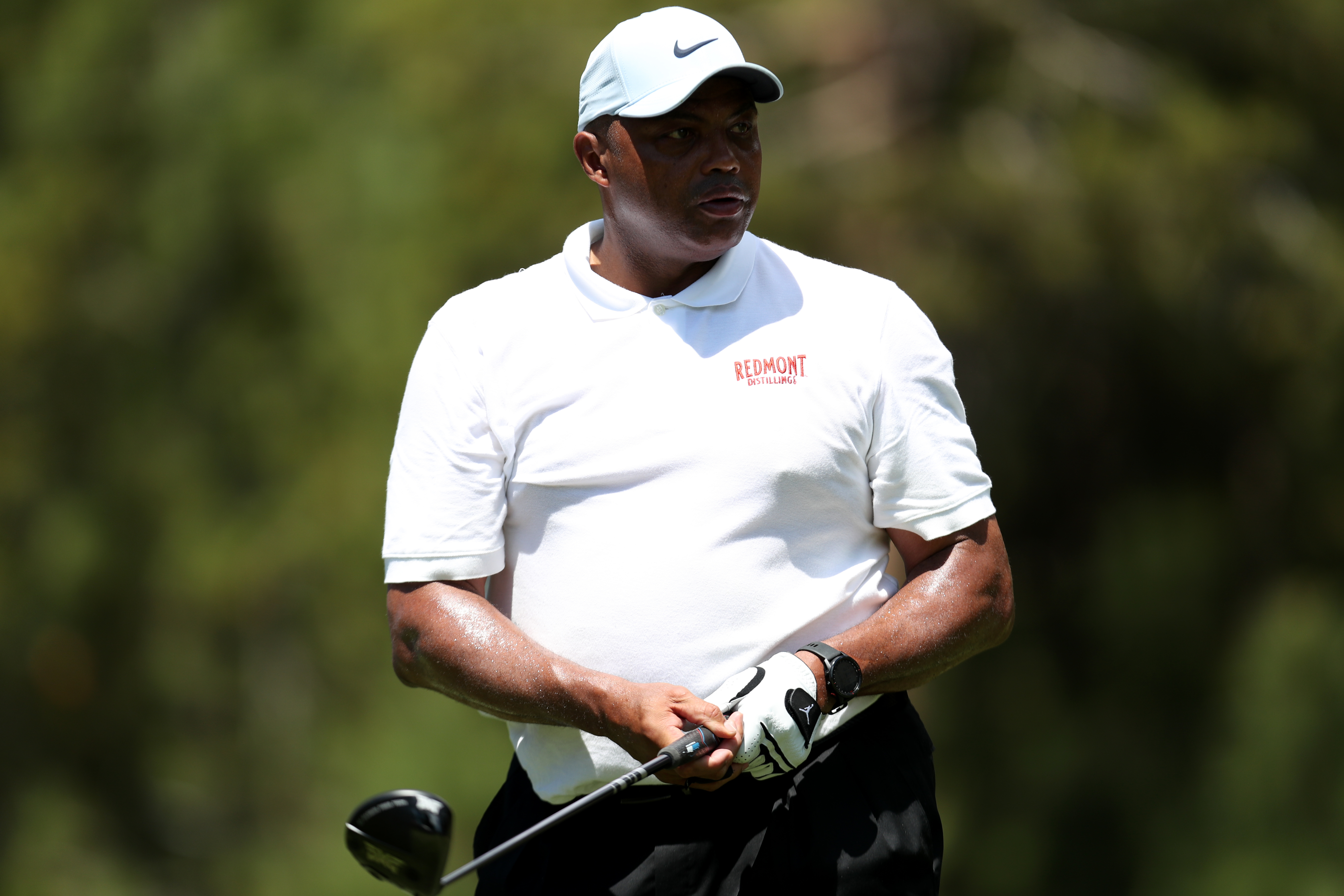 NBA great Charles Barkley tees off at the American Century Championship in July