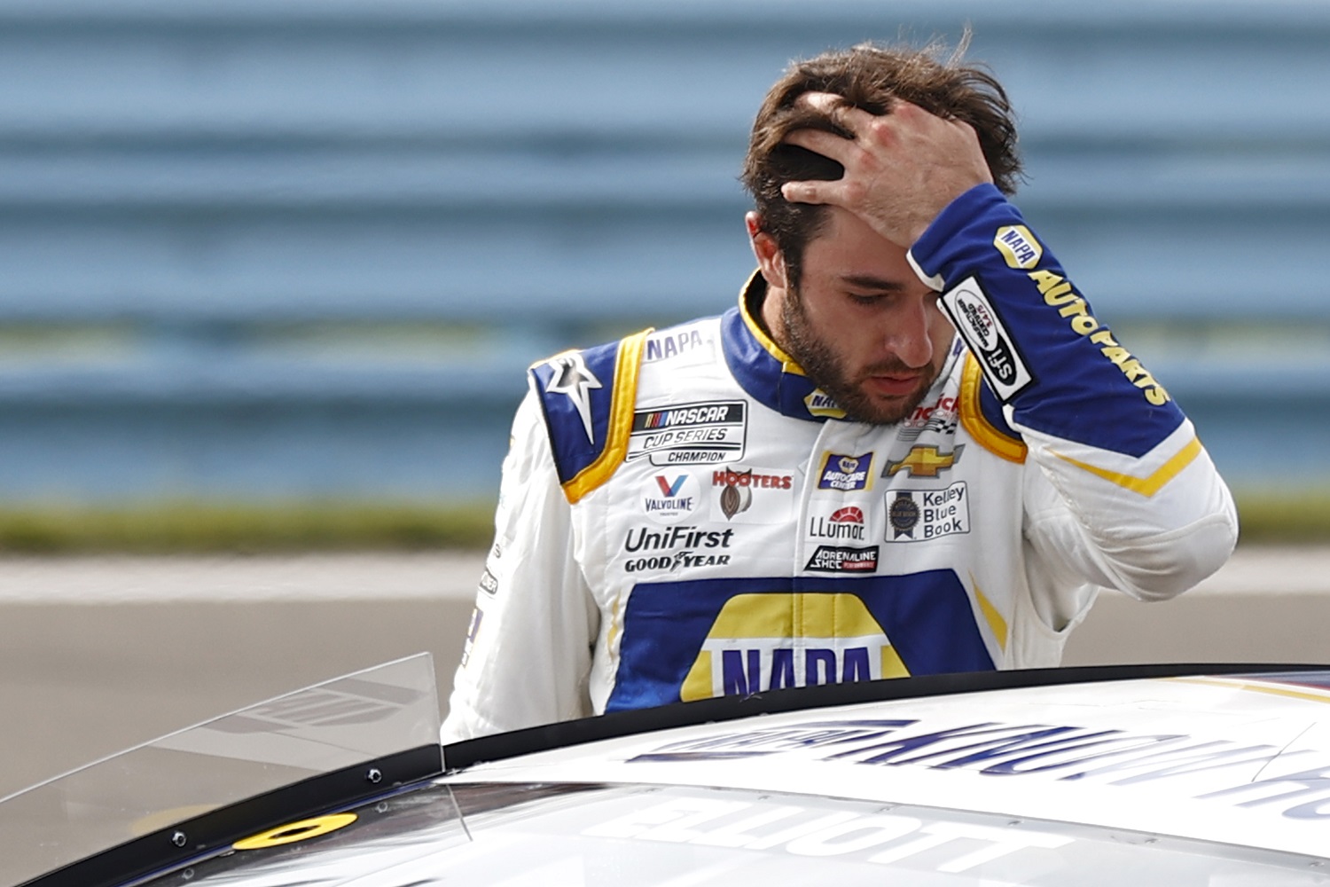Chase Elliott exits the Hendrick Motorsports No. 9 Chevy after a second-place showing at the NASCAR Cup Series race at Watkins Glen International on Aug. 8, 2021. | Jared C. Tilton/Getty Images