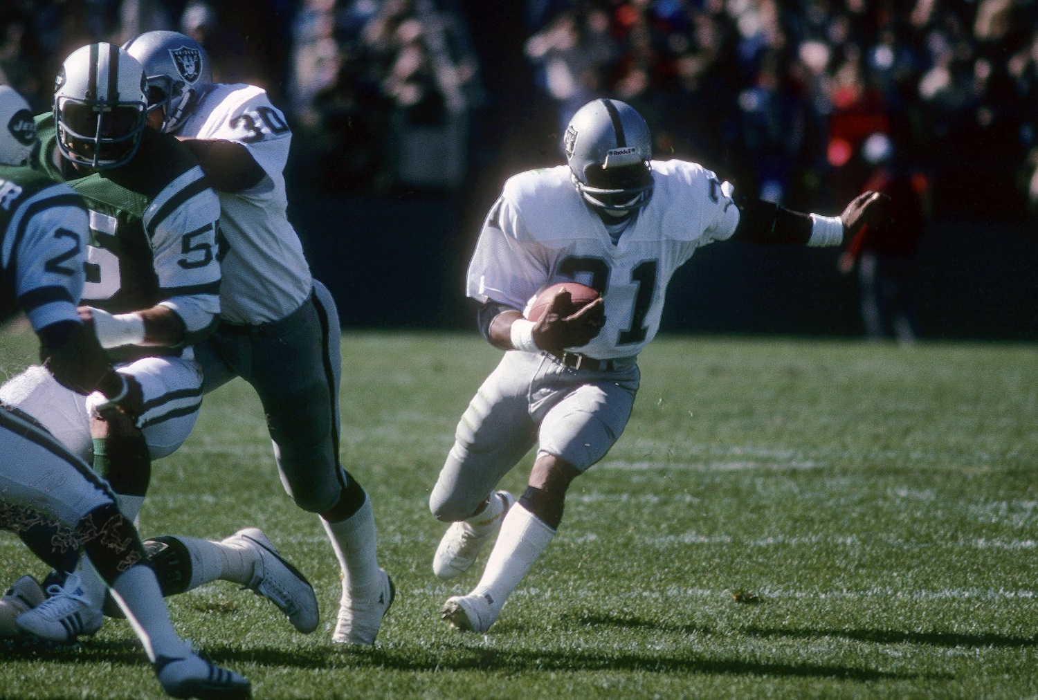 Oakland Raiders wide receiver Cliff Branch was the perfect receiver for the Oakland Raiders' style of aggressively challenging secondaries by throwing deep down the field. He made thee consecutive All-Pro teams, which should be enough for more serious consideration by Pro Football Hall of Fame voters. | Focus on Sport/Getty Images