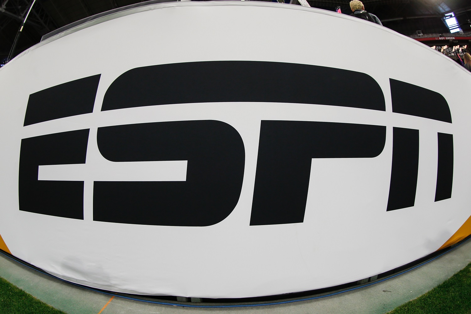 The ESPN logo before the Fiesta Bowl on Dec. 28, 2019.