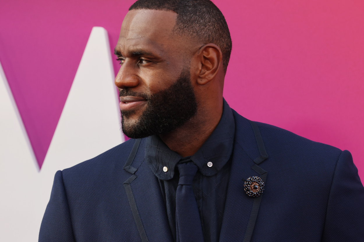 Los Angeles Lakers superstar LeBron James at the "Space Jam" premiere.