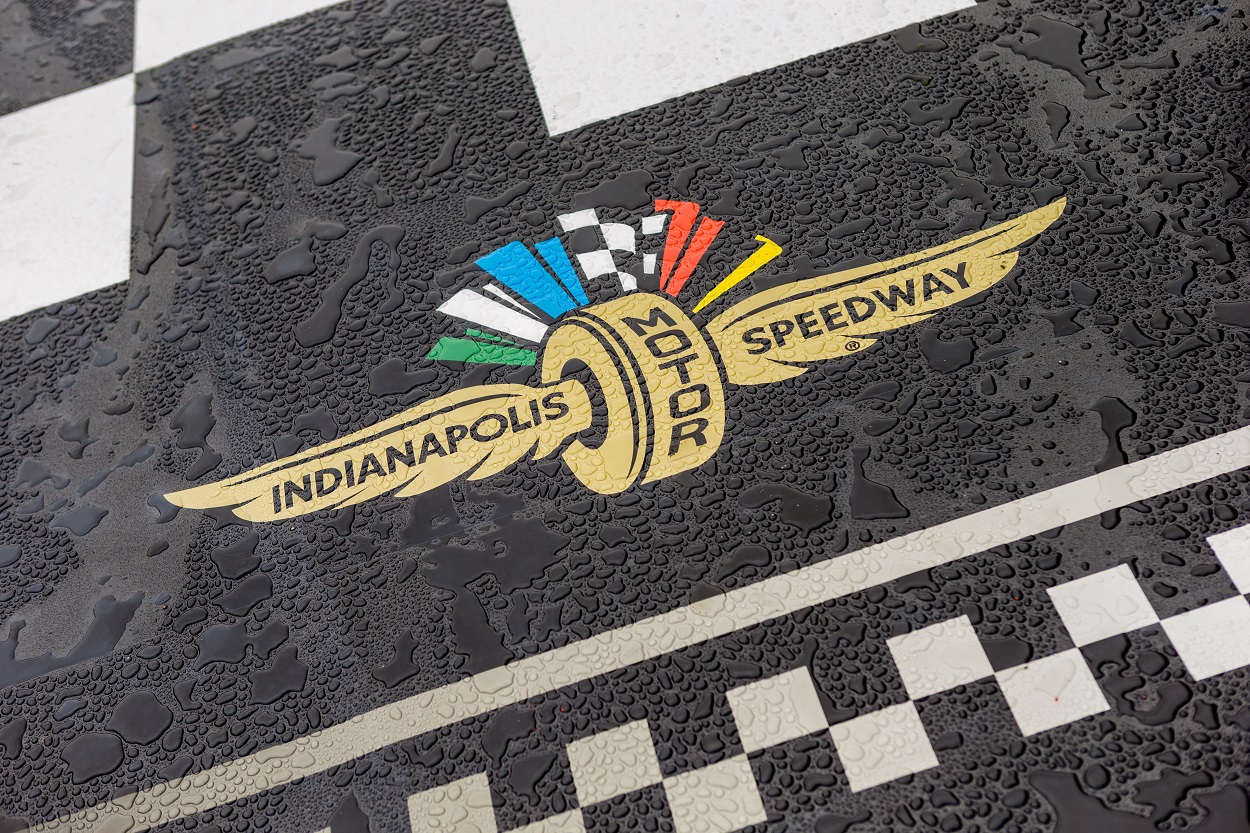 The Indianapolis Motor Speedway logo at a NASCAR Cup Series Playoff Race in September 2018