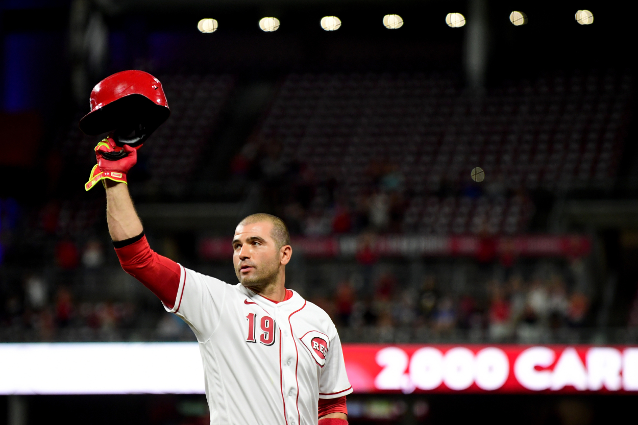 Cincinnati Reds first baseman Joey Votto after recording his 2,000th career hit.