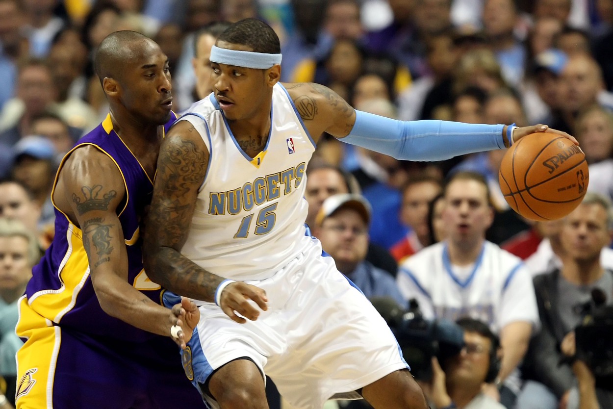 Los Angeles Lakers legend Kobe Bryant and former Denver Nuggets star Carmelo Anthony.