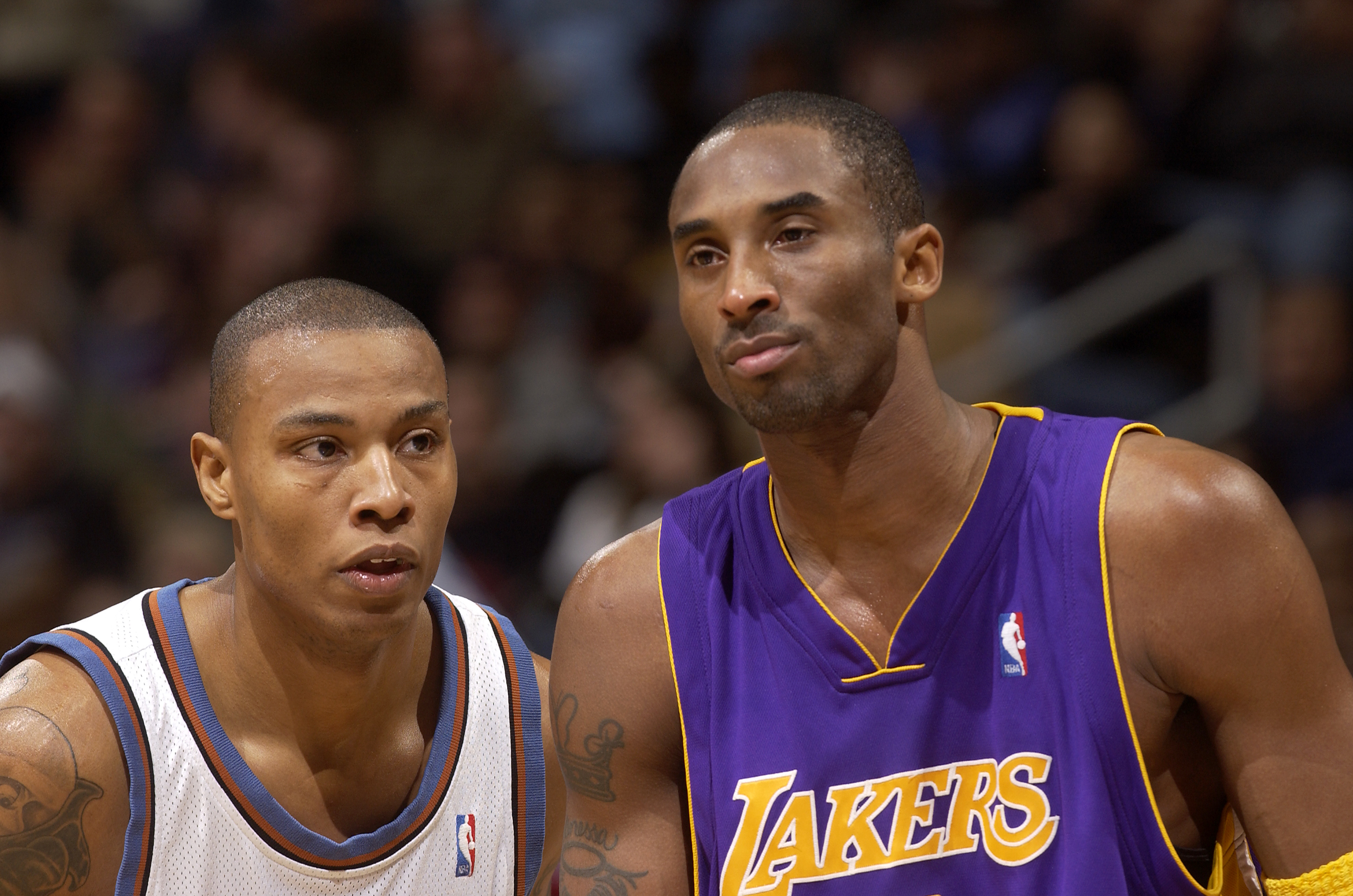 Lakers star Kobe Bryant plays against Wizards forward Caron Butler