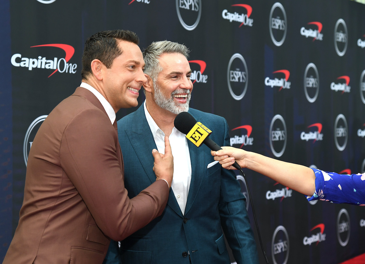 Zachary Levi and Kurt Warner walk the 2021 ESPY Awards red carpet