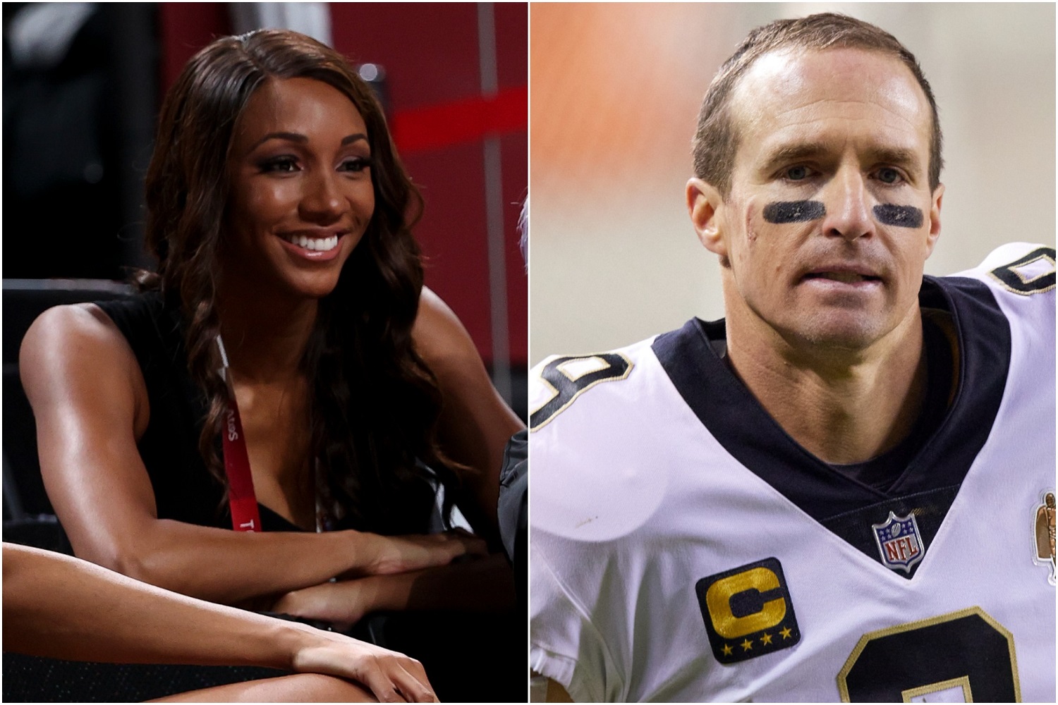 NBC Sports newcomers Maria Taylor and Drew Brees.