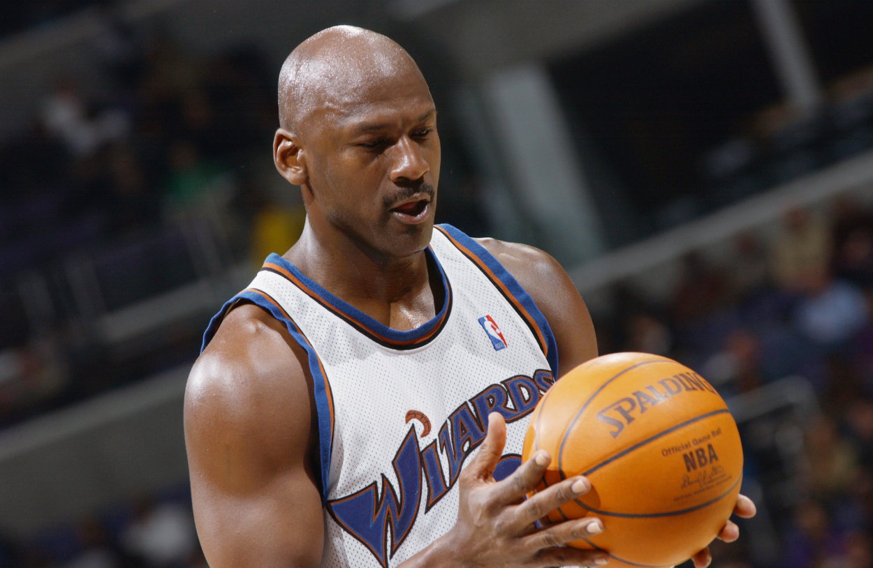 Michael Jordan during his Washington Wizards tenure in 2003.