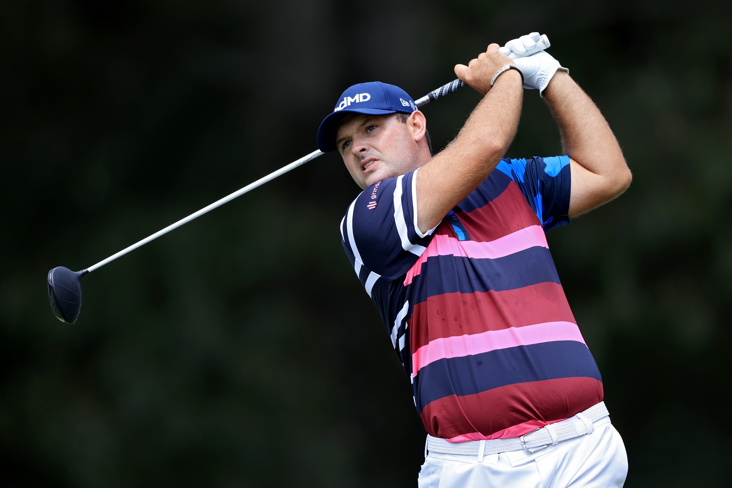 Patrick Reed plays from the fifth tee during the FedEx St. Jude Invitational at TPC Southwind on Aug. 5, 2021, in Memphis. | Sam Greenwood/Getty Images
