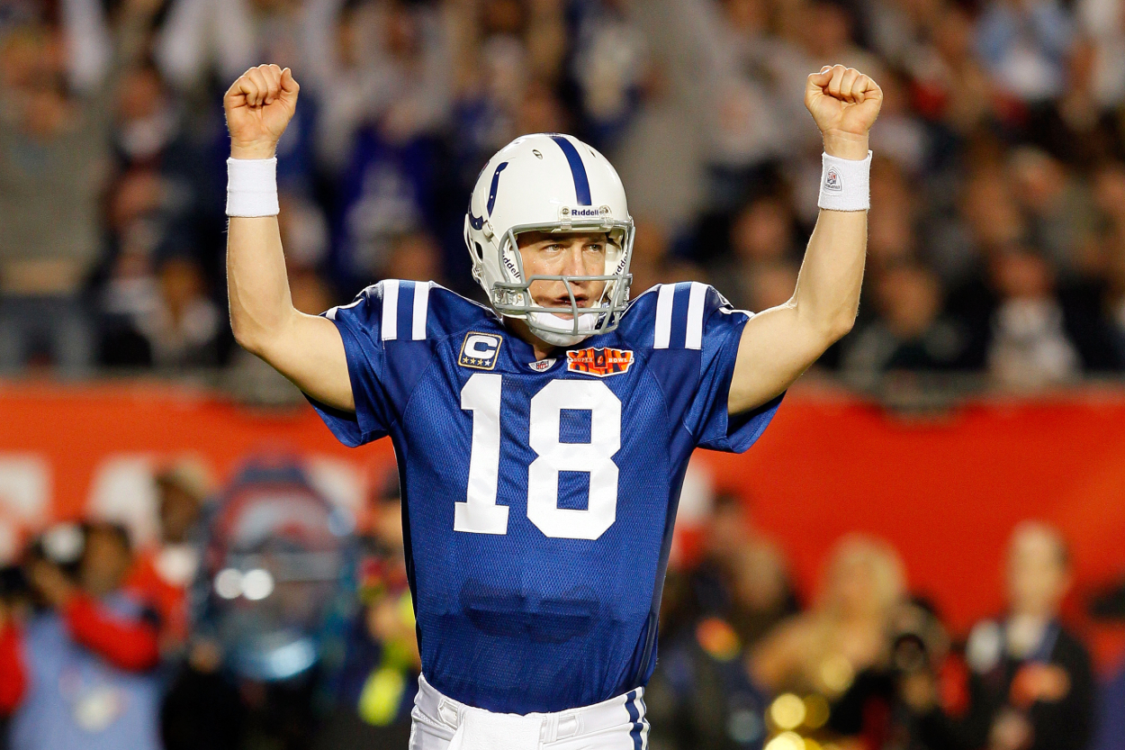 Former Indianapolis Colts and Denver Broncos quarterback Peyton Manning during his Hall of Fame NFL career.