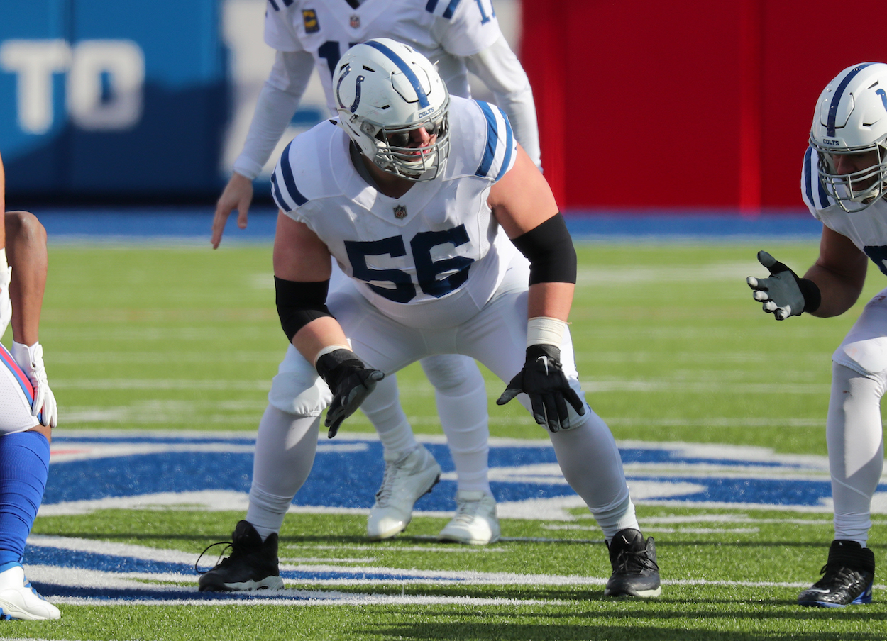 Quenton Nelson at Colts training camp.