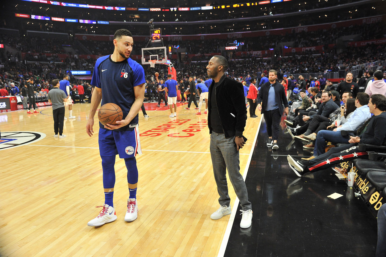 Rich Paul and 76ers PG Ben Simmons.