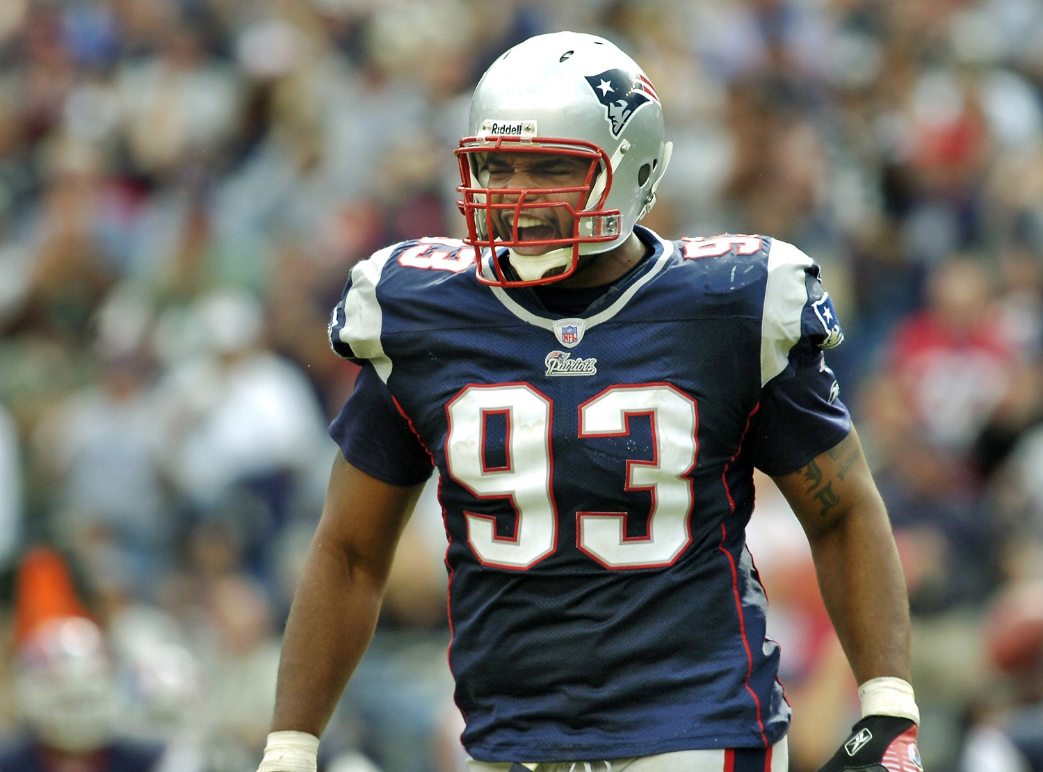New England made Richard Seymour the sixth overall pick of the 2001 NFL Draft. The former University of Georgia star immediately helped the Patriots to three Super Bowl titles in four years, highlighting his Pro Football Hall of Fame resume. | Michael Valeri/Getty Images