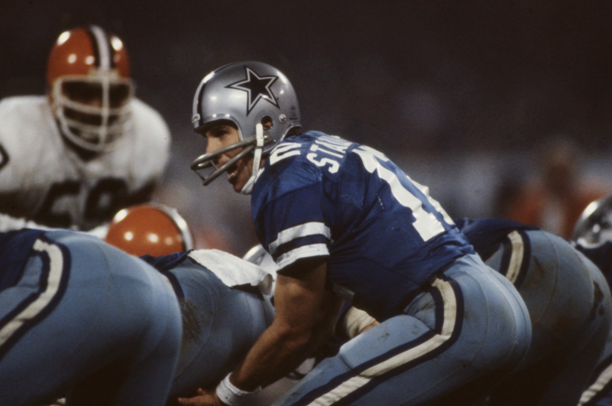 Dallas Cowboys quarterback Roger Staubach.