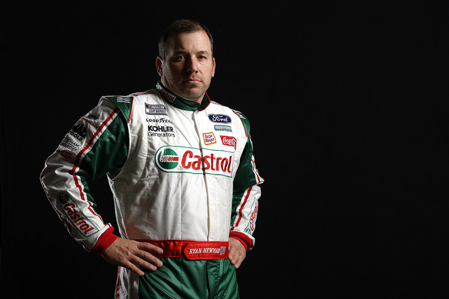 NASCAR driver Ryan Newman poses for a photo during the 2021 NASCAR Production Days at Fox Sports Studios.